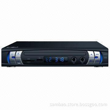 DVD Player with 2.1CH, USB, 3-in-1 Card Reader, 2-mic Jack, CD Ripping Function